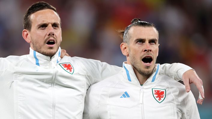 Wales duo Danny Ward and Gareth Bale were in full voice ahead of kick-off