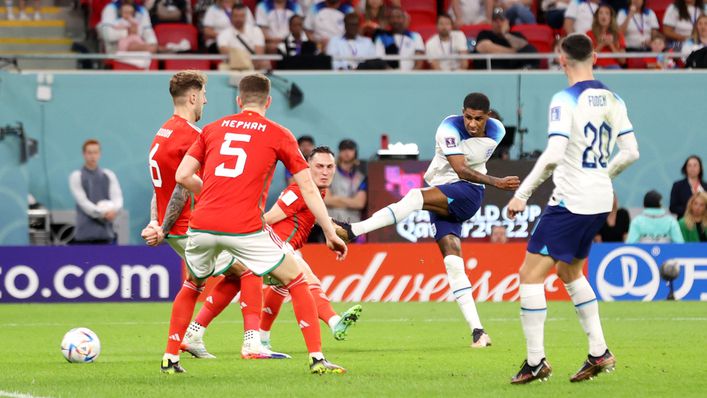 Marcus Rashford drove home his second goal after 68 minutes