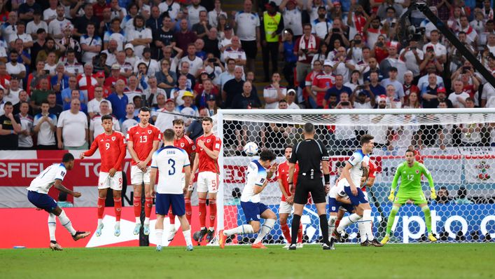 Marcus Rashford's stunning free-kick gave England the lead after 50 minutes