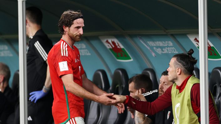 Wales midfielder Joe Allen came off injured in the closing stages
