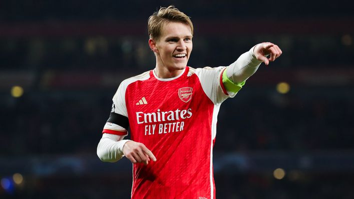 Captain Martin Odegaard was on hand to bag Arsenal's fifth against Lens