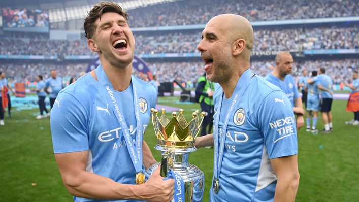 Manchester City's John Stones and Pep Guardiola give their reaction to this article