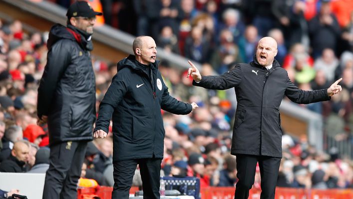 Sean Dyche's Burnley ended Liverpool's sensational unbeaten streak at Anfield in January 2021
