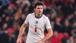 Harry Maguire in action after his name was booed by England fans ahead of kick-off