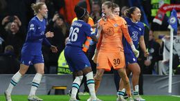 Ann Katrin-Berger saved two spot-kicks as Chelsea booked their place in the Champions League semis
