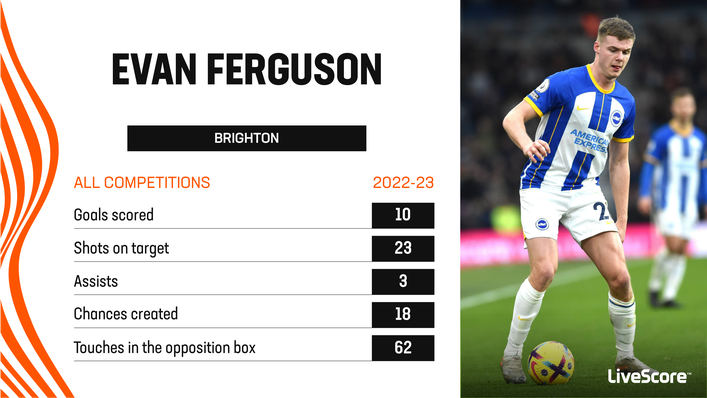 Evan Ferguson has enjoyed a superb breakthrough campaign for Brighton
