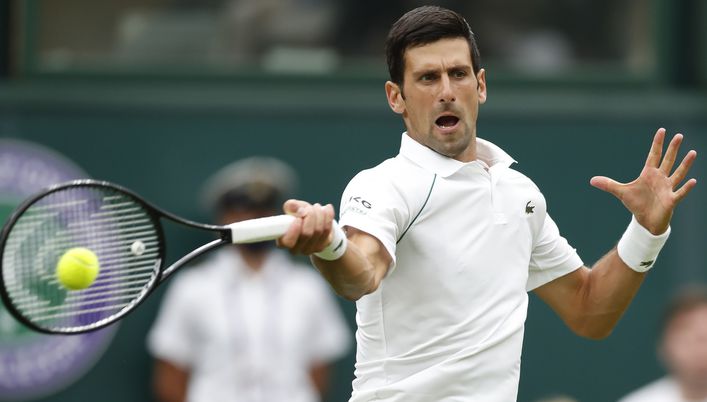 Men's No1 seed Novak Djokovic cruised through his second round clash with Kevin Anderson today
