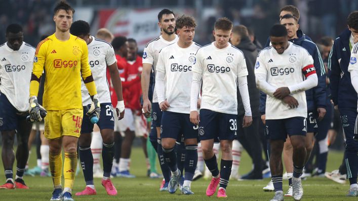 Ajax sit at the bottom of the Eredivisie
