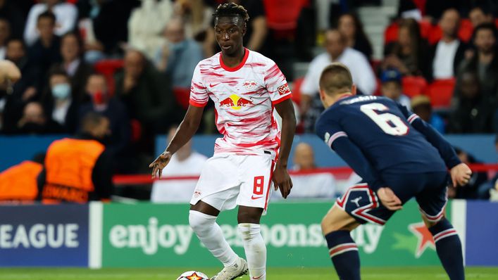 Amadou Haidara plays a huge role in holding midfield for RB Leipzig