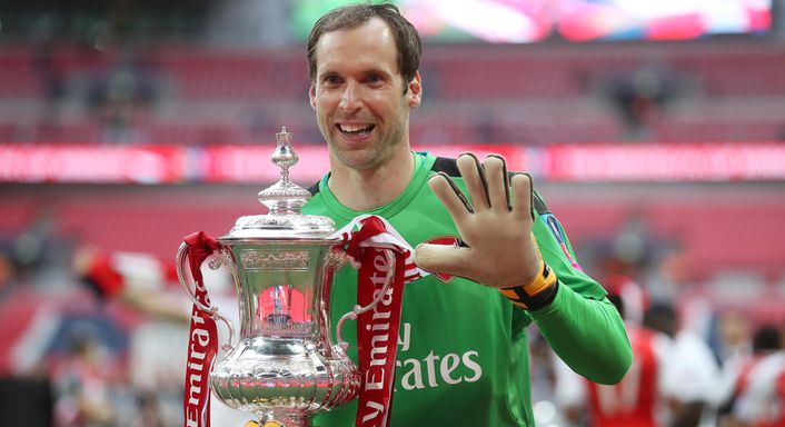 Petr Cech has lifted the FA Cup five times