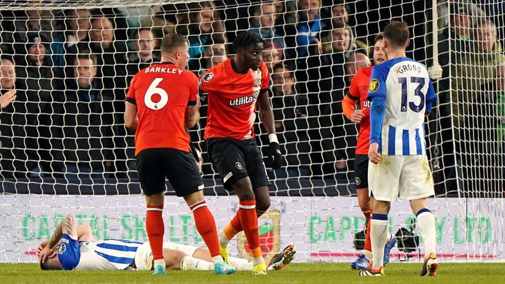 Brighton were hammered by Luton on Tuesday