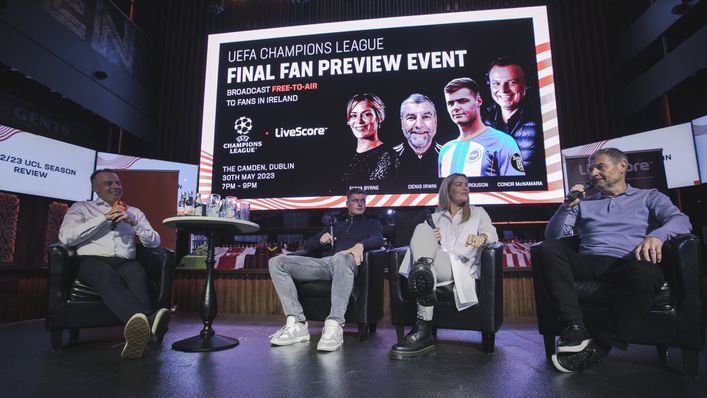 Evan Ferguson was part of LiveScore's Champions League fan event in Dublin