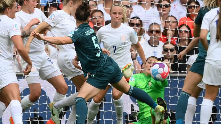 Keeper Mary Earps came to England's rescue during the goalmouth scramble