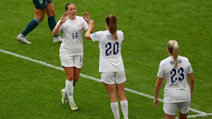 Ella Toone and Alessia Russo enter the fray during the second half