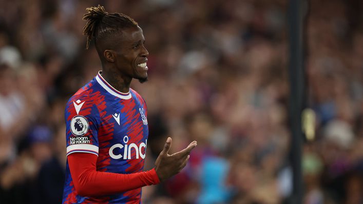 Wilfried Zaha cut a frustrated figure as Crystal Palace let victory slip through their fingers last night