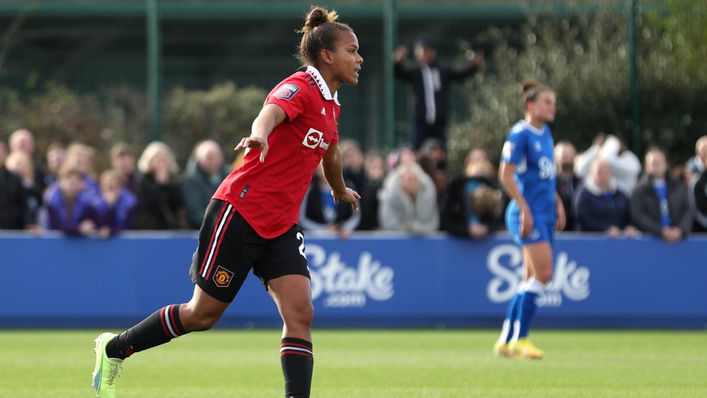 Nikita Parris was on target as Manchester United comfortably beat Everton 3-0