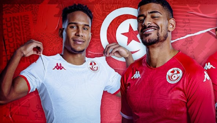 Tunisia's two kits made by Kappa