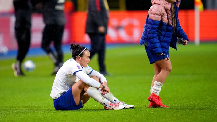 Lucy Bronze was left dejected at the end of the match